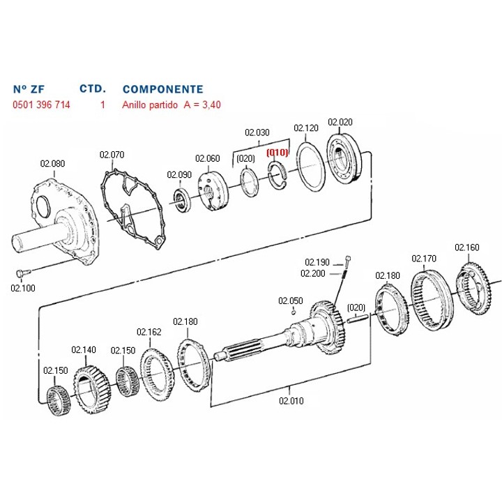 ANILLO PARTIDO CAJA (3,90mm)